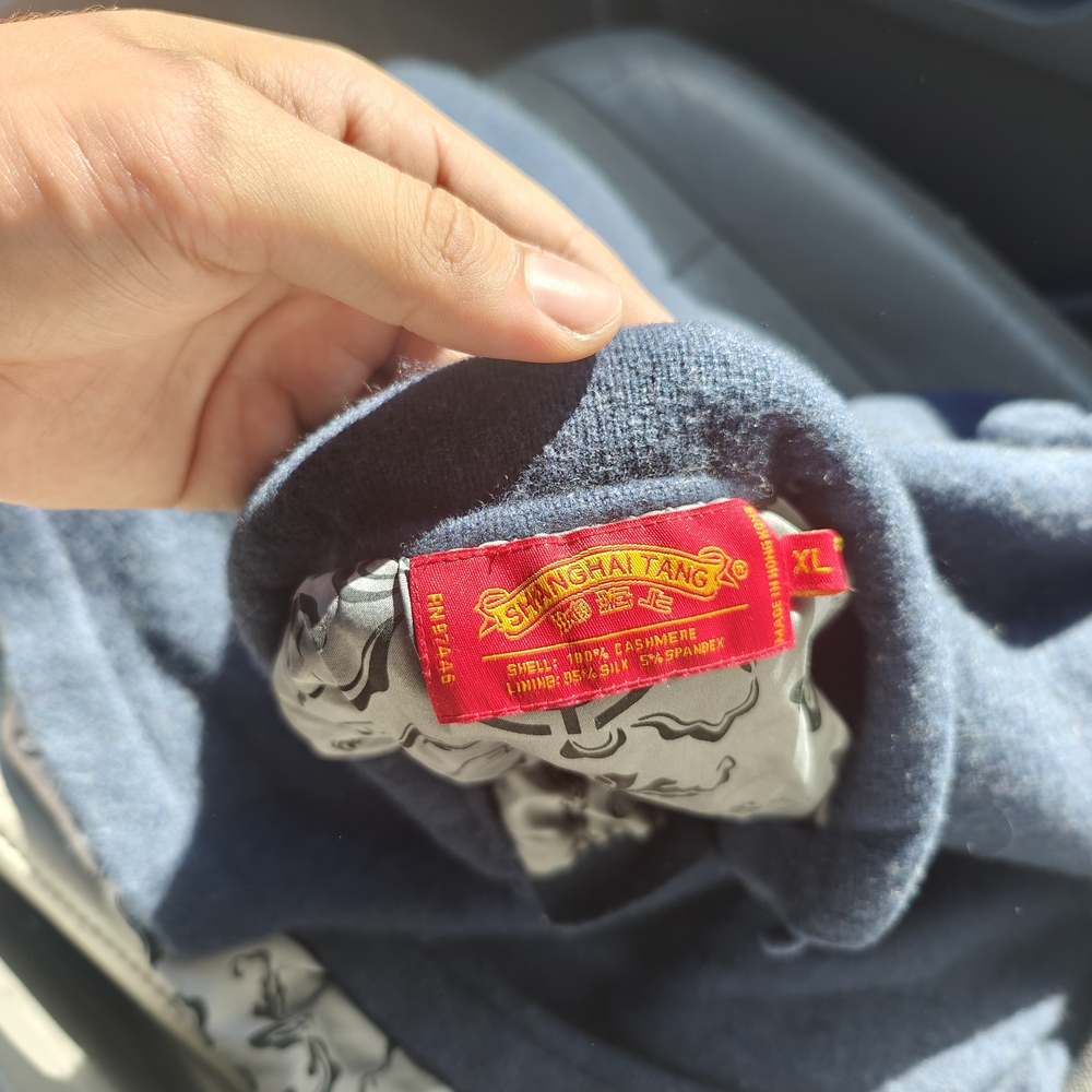 Shanghai Tang Blue Cashmere Sweater